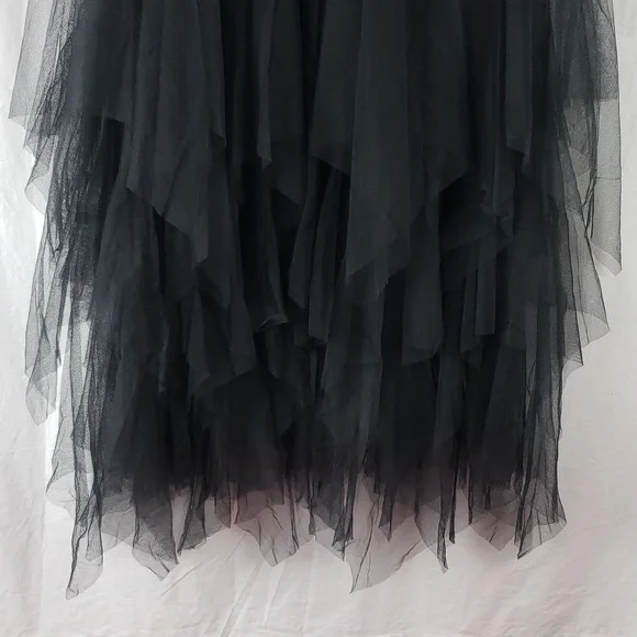 City Chic Women's 14 Black Tiered Tulle Pixie Skirt - Picture 10 of 16
